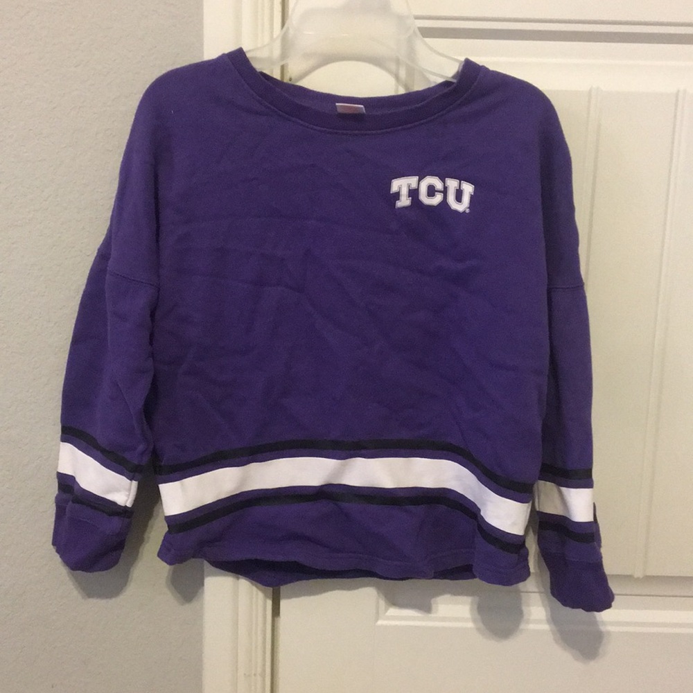 TCU cropped crewneck